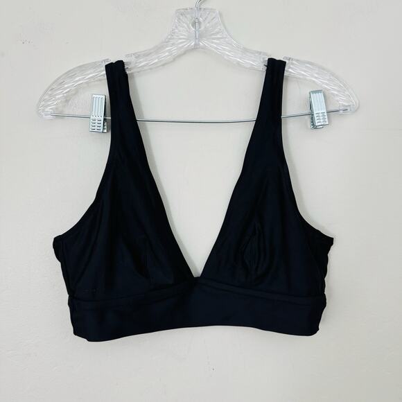 Aerie Black Triangle Bikini Swim Top Women’s Size L - Picture 1 of 5